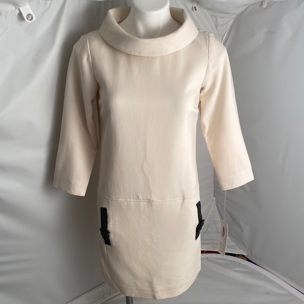 Worth flannel white double face shift dress 2